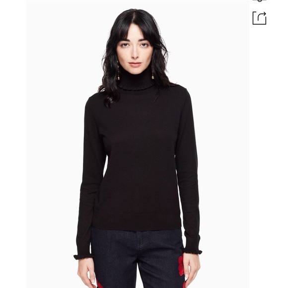 kate spade Sweaters - Kate Spade Ribbed Black Turtleneck
